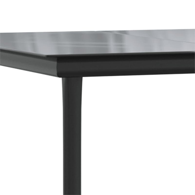 vidaXL Garden Dining Set in Black and Gray