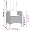 vidaXL Garden Dining Set in Black and Gray
