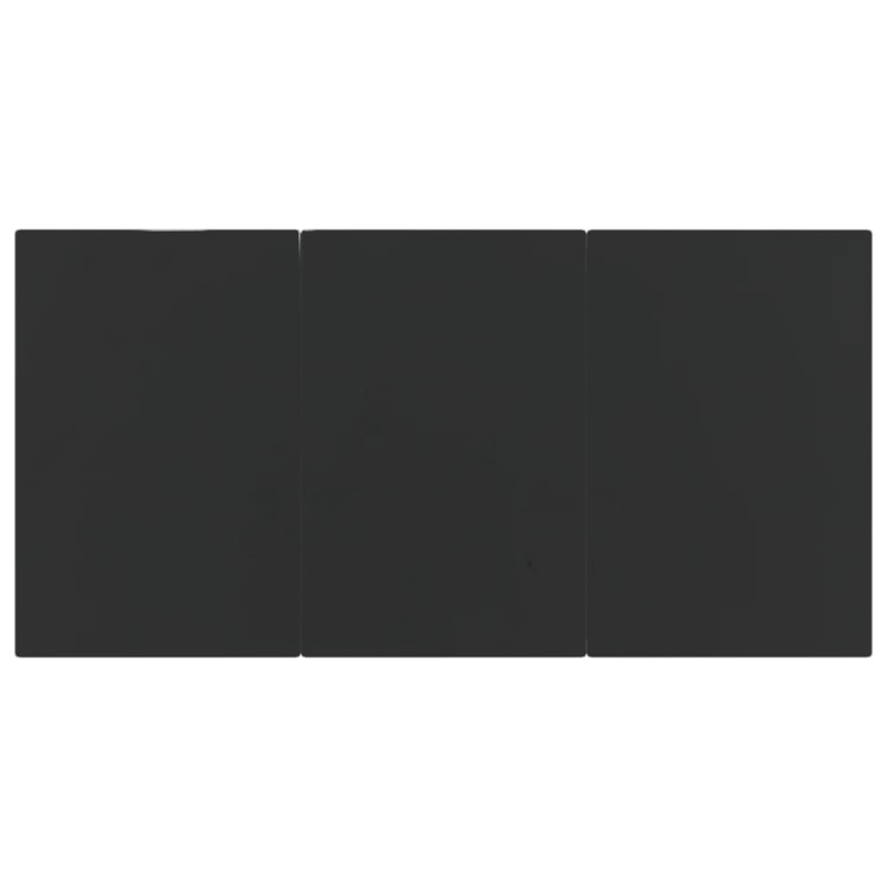 vidaXL PE Rattan/Powder-Coated Steel/Tempered Glass Patio Dining Set in Black