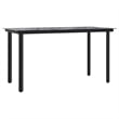 vidaXL Garden Dining Set in Black and Gray