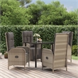 vidaXL Garden Dining Set in Black and Gray