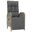vidaXL Garden Dining Set in Black and Gray