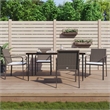 vidaXL Garden Dining Set in Brown/Black/Cream White