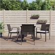 vidaXL Garden Dining Set in Brown/Black/Cream White
