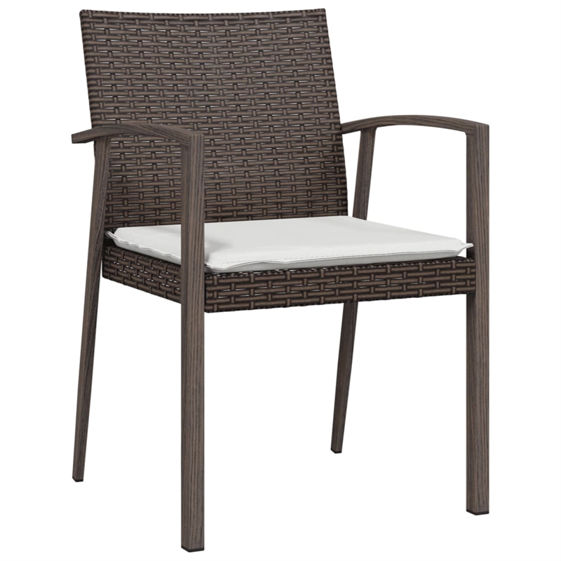 vidaXL Garden Dining Set in Brown/Black/Cream White