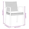 vidaXL Garden Dining Set in Brown/Black/Cream White