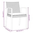 vidaXL Poly Rattan/Steel/Tempered Glass Medium Garden Dining Set in Black