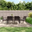 vidaXL Garden Dining Set in Brown/Black/Cream White
