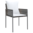vidaXL Garden Dining Set in Brown/Black/Cream White