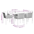 vidaXL Garden Dining Set in Brown/Cream White/Black