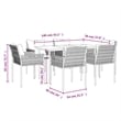 vidaXL Poly Rattan Medium Durable Garden Dining Set in Black