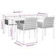 vidaXL Powder-Coated Steel 6-Seater Durable Garden Dining Set in Black