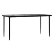 vidaXL Powder-Coated Steel 6-Seater Durable Garden Dining Set in Black