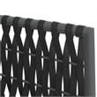 vidaXL Powder-Coated Steel 6-Seater Durable Garden Dining Set in Black