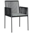 vidaXL Poly Rattan Medium Durable Garden Dining Set in Black