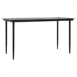 vidaXL Garden Dining Set in Black Poly Rattan 5 Piece