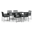 vidaXL Garden Dining Set in Black and in Light Gray