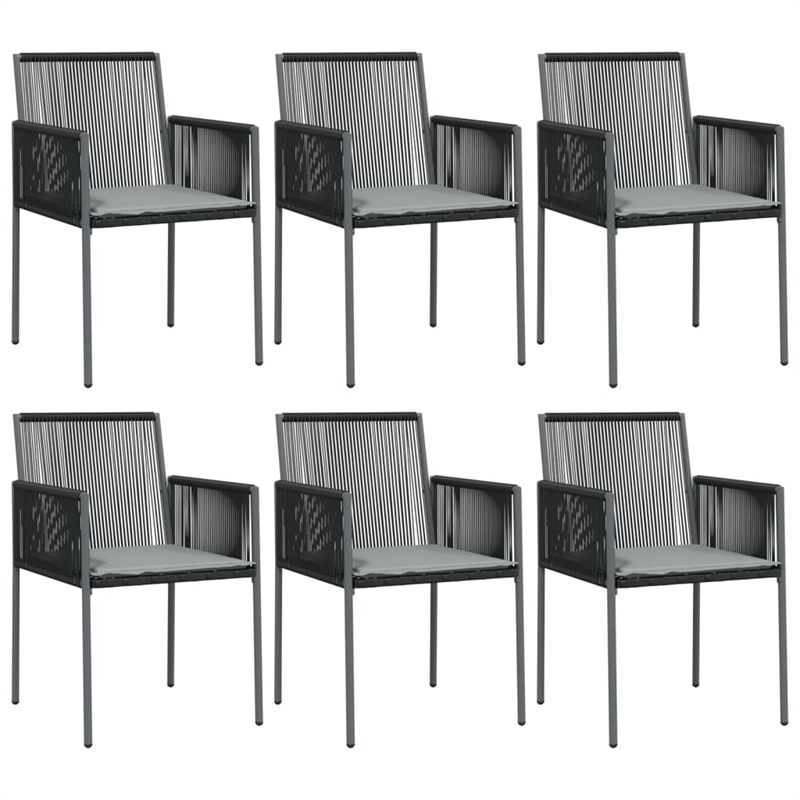 vidaXL Garden Dining Set in Black and in Light Gray