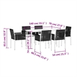 vidaXL Garden Dining Set in Black and in Light Gray