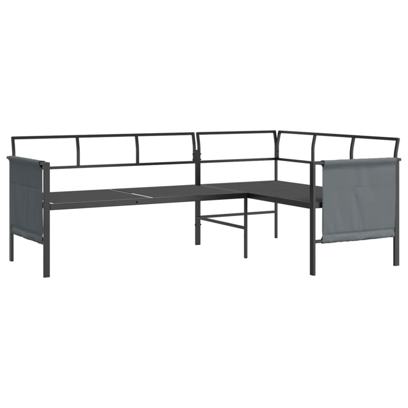 vidaXL Steel/Textilene/Fabric Medium Garden Dining Set in Anthracite/Gray