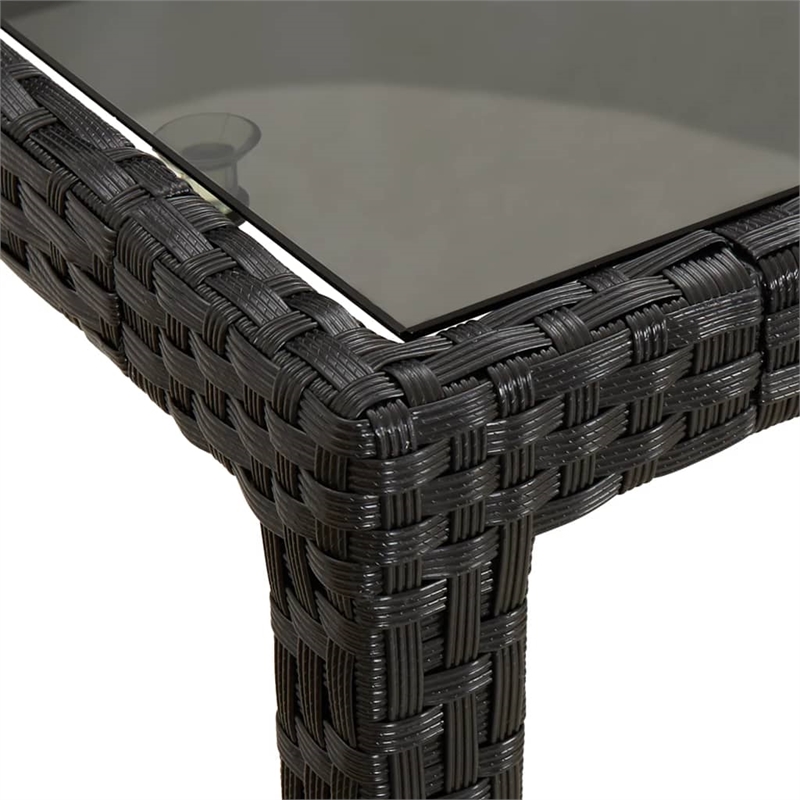 vidaXL Patio Dining Set in Black - Set of 4