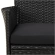 vidaXL 9 Piece Poly Rattan Patio Dining Set in Black