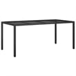 vidaXL 9 Piece Poly Rattan Patio Dining Set in Black