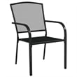 vidaXL Steel Large Stackable Garden Dining Set in Anthracite/Gray