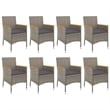 vidaXL 9 Piece Patio Dining Set in Gray