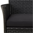 vidaXL Poly Rattan Large Patio Dining Set in Black - Set of 4