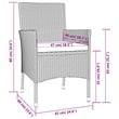vidaXL Poly Rattan Large Patio Dining Set in Black - Set of 4