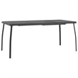 vidaXL Steel 7-Piece Set Garden Dining Set in Anthracite/Gray