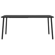 vidaXL Steel Medium Stackable Garden Dining Set in Anthracite/Gray
