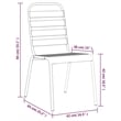 vidaXL Steel Medium Stackable Garden Dining Set in Anthracite/Gray