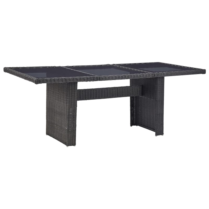 vidaXL Outdoor Dining Set in Black and in Dark Grey