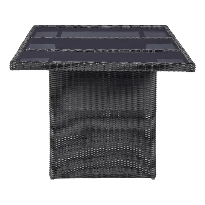 vidaXL Outdoor Dining Set in Black and in Dark Grey