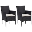 vidaXL Dining Set in Black and in Brown