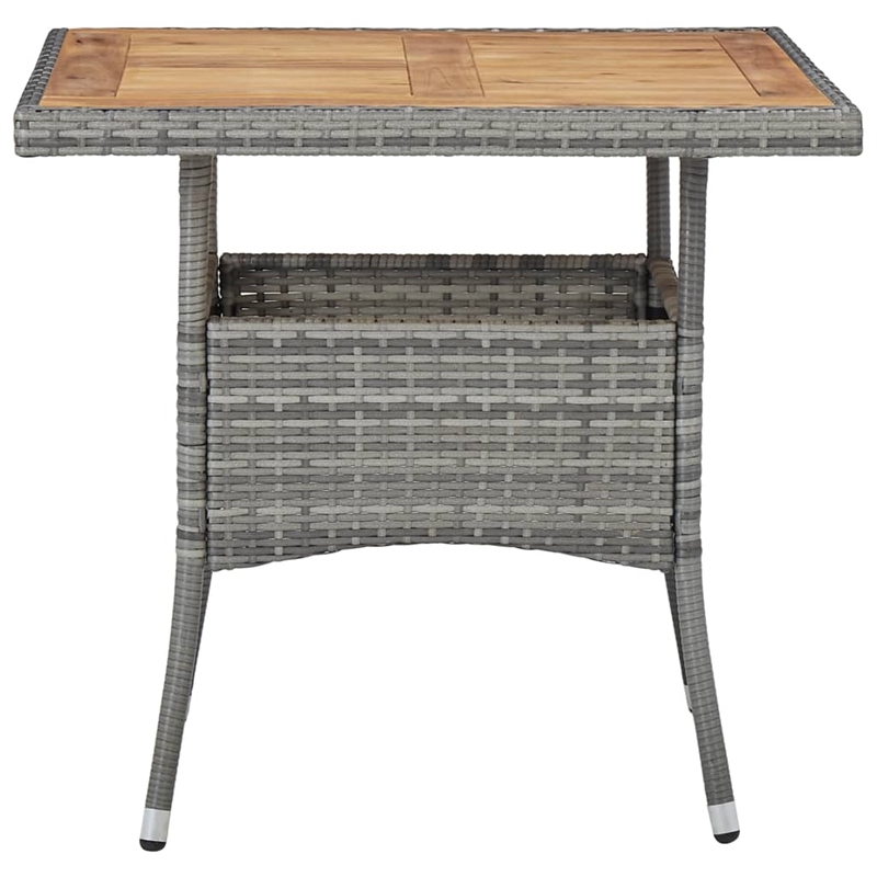 vidaXL Poly Rattan Medium Garden Dining Set in Grey