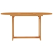 vidaXL Teak Wood Medium Foldable Garden Dining Set in Warm Brown