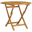 vidaXL Teak Wood Garden Dining Set in Warm Brown