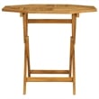 vidaXL Teak Wood Garden Dining Set in Warm Brown