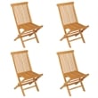 vidaXL Teak Wood Garden Dining Set in Warm Brown