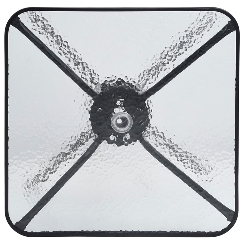 vidaXL Steel/Tempered Glass/Plastic Rattan Garden Dining Set in Black