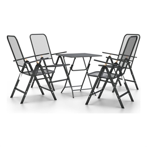 vidaXL Garden Dining Set in in Anthracite/Gray