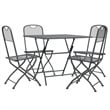 vidaXL Expanded Metal Mesh Garden Dining Set in Anthracite