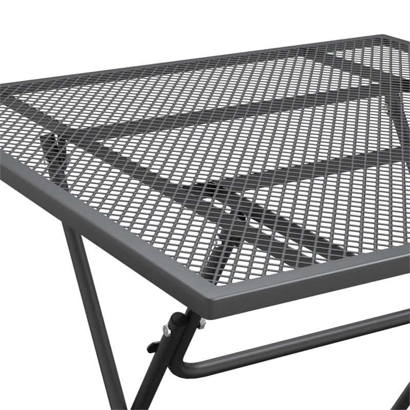 vidaXL Expanded Metal Mesh Garden Dining Set in Anthracite