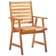 vidaXL Solid Acacia Wood Medium Garden Dining Set Natural Wood