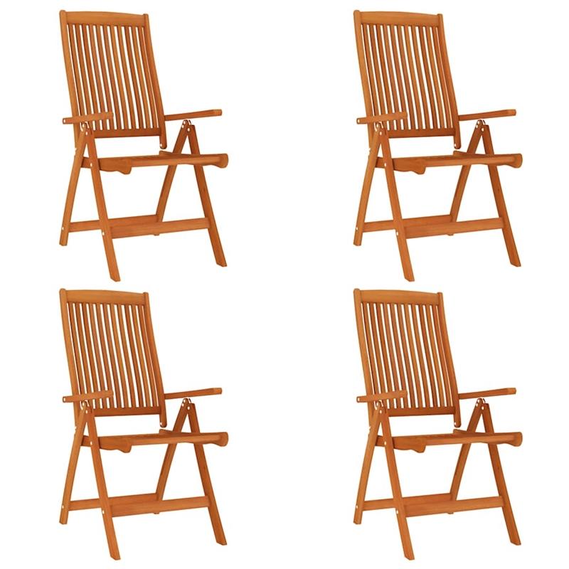 vidaXL Solid Eucalyptus Wood Medium Garden Dining Set in Reddish-Brown