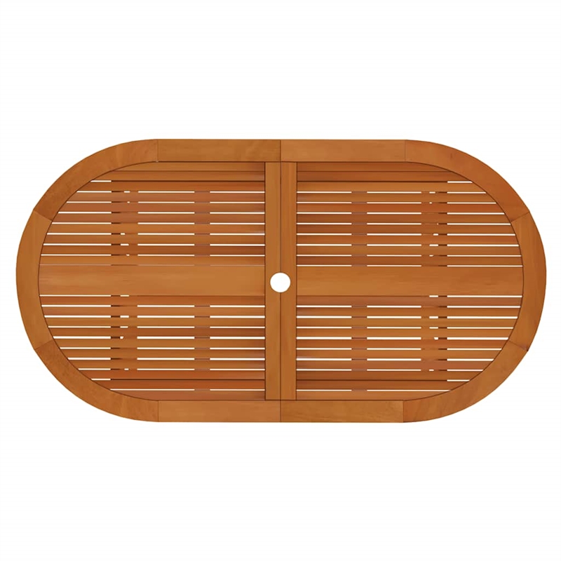 vidaXL Solid Eucalyptus Wood Medium Garden Dining Set in Reddish-Brown