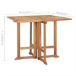 vidaXL Teak Wood Medium Outdoor Dining Set in Natural